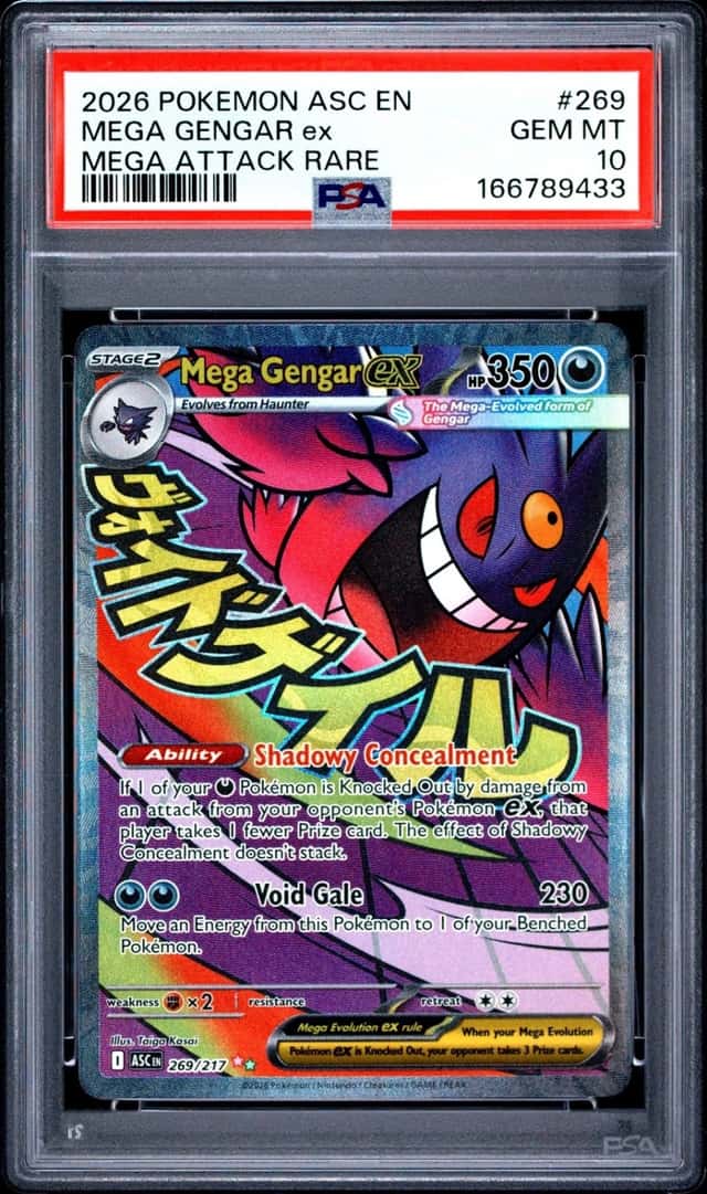 2026 POKEMON ASC EN-ASCENDED HEROES MEGA ATTACK RARE #269 MEGA GENGAR EX PSA 10