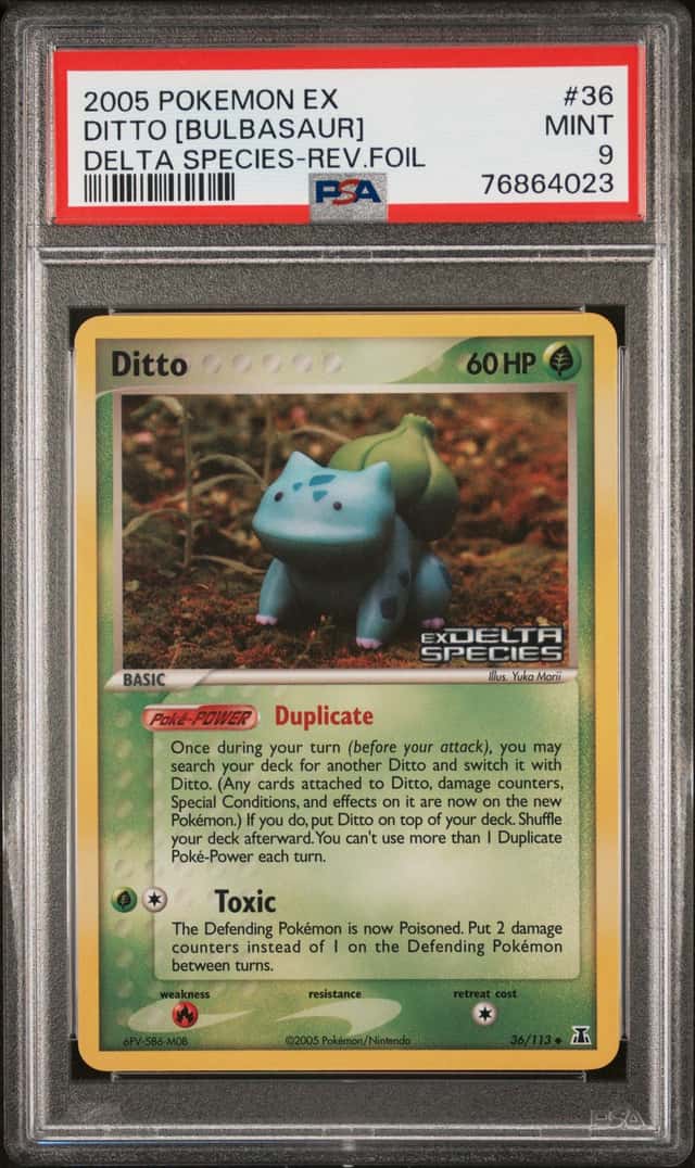 Pokemon Ditto [Bulbasaur] Reverse Holo EX Delta Species 36/113 PSA 9 Mint