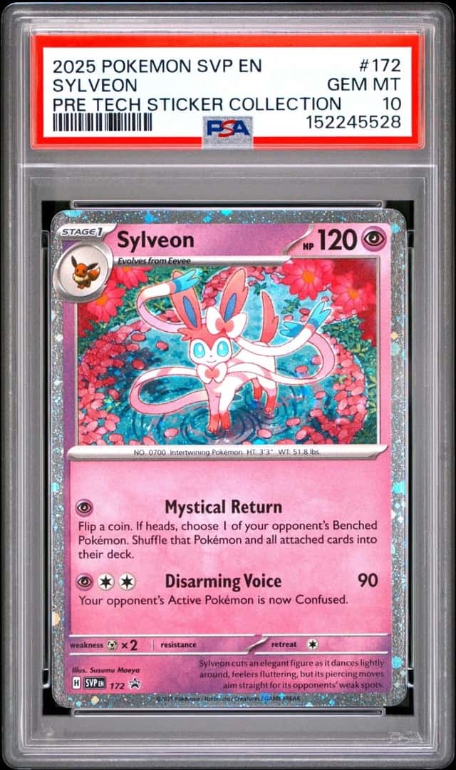 Pokemon Sylveon Sv Promo 172/131 Prismatic Evolutions Tech Sticker Coll. PSA 10