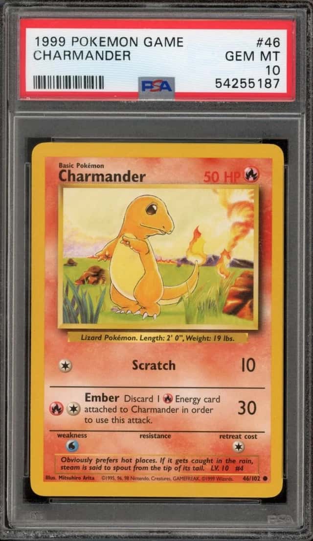 Pokemon Charmander Base Set Unlimited 46/102 PSA 10 Gem Mint