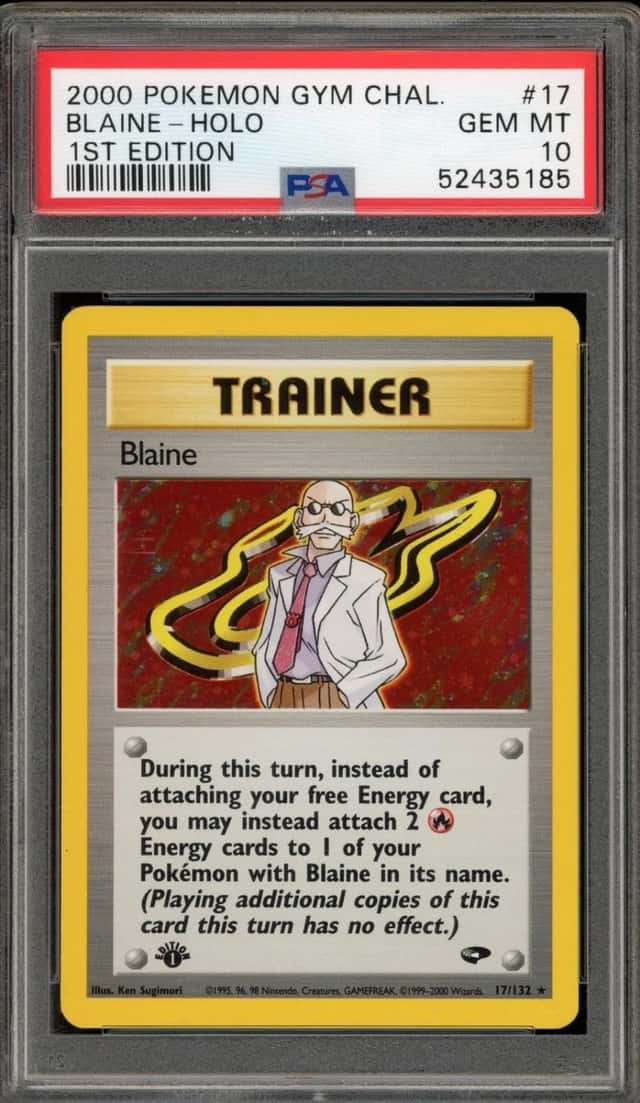 Pokemon Blaine Holo Gym Challenge 17/132 1st Edition PSA 10 Gem Mint