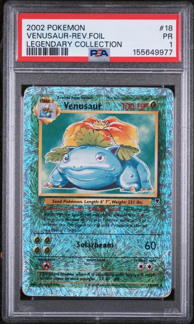 Pokemon Venusaur Reverse Holo Legendary Coll. 18 PSA 1