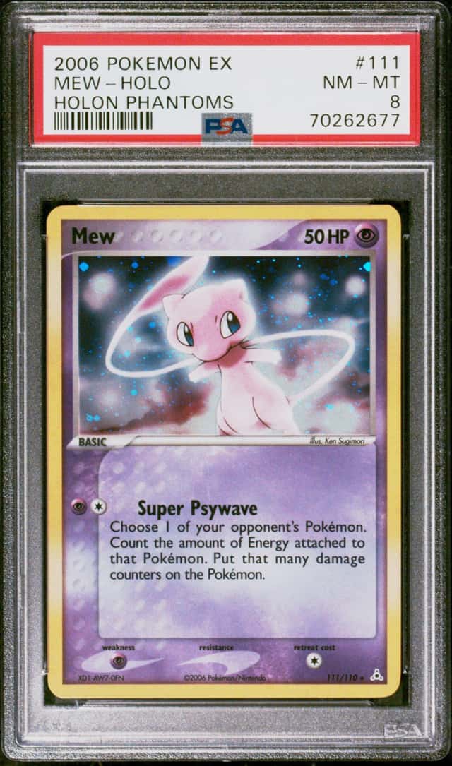 Pokemon Mew Holo EX Holon Phantoms 111/110 PSA 8