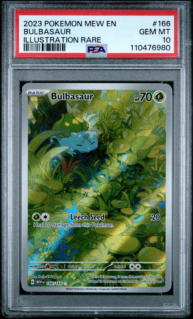 Pokemon Bulbasaur 151 166/165 Illustration Rare PSA 10 Gem Mint