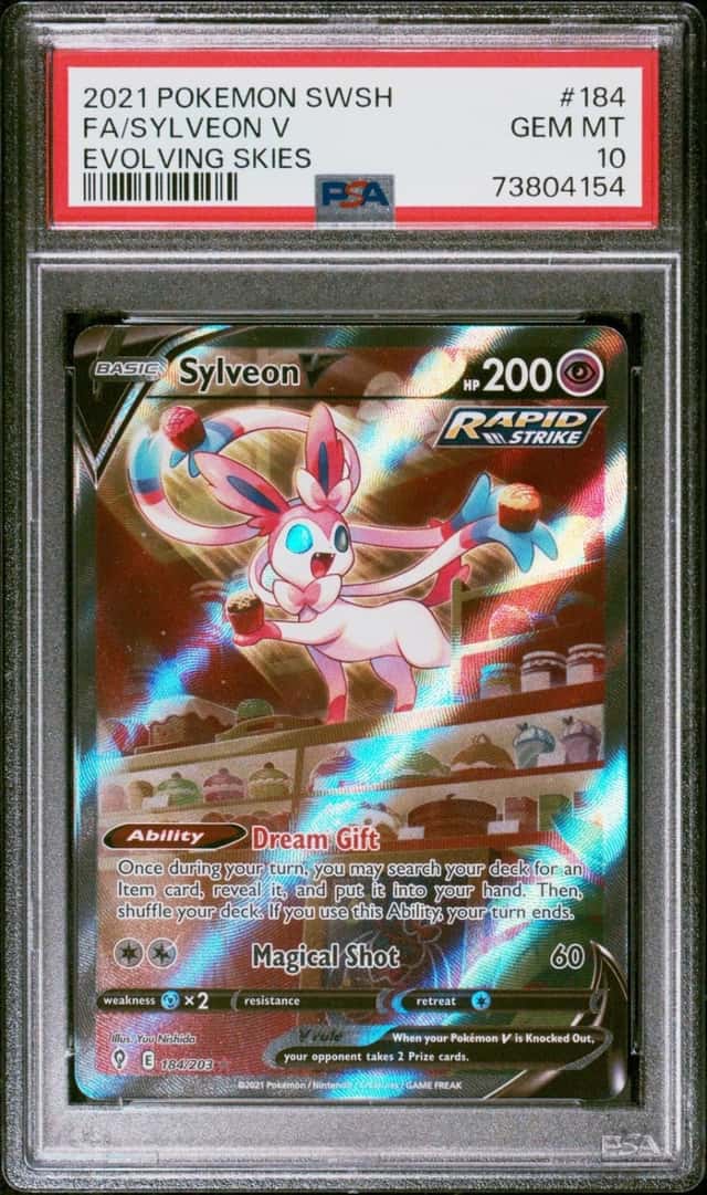 Pokemon Sylveon V Evolving Skies Full Alt Art 184/203 PSA 10 Gem Mint