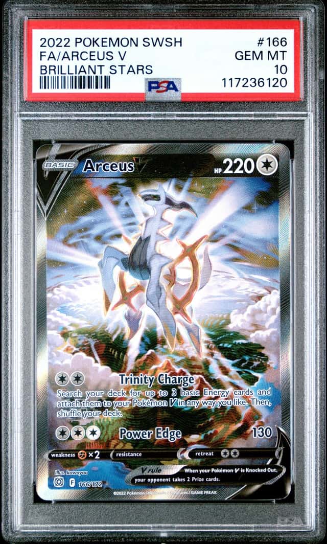 Pokemon Arceus V Brilliant Stars Full Alt Art 166 PSA 10 Gem Mint