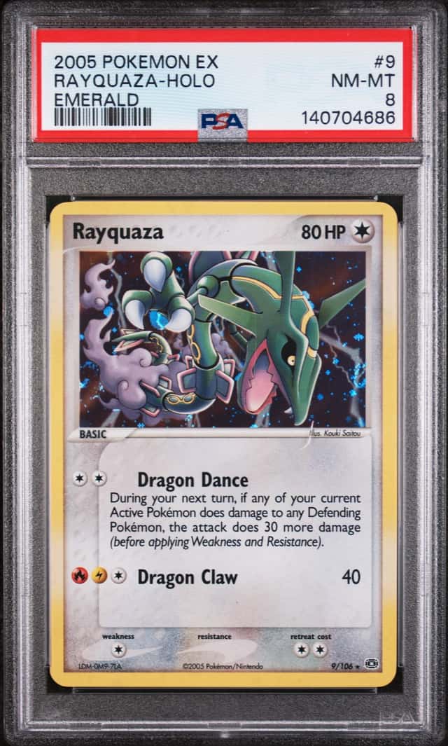 Pokemon Rayquaza Holo EX Emerald 9/106 PSA 8