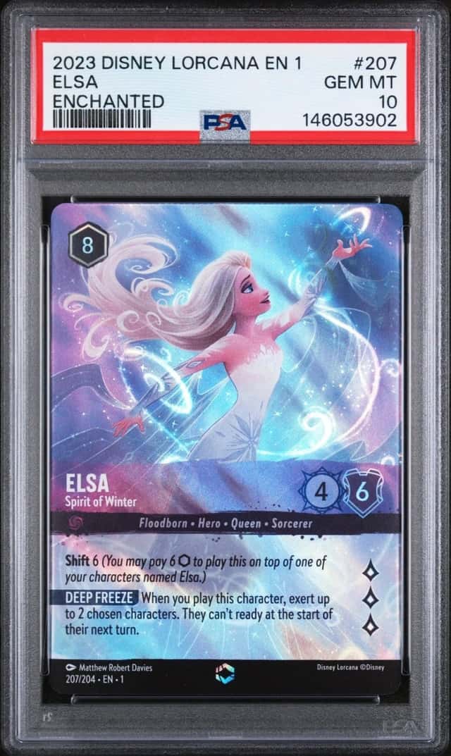 Disney Lorcana Elsa Spirit Of Winter The First Chapter 207 Enchanted PSA 10