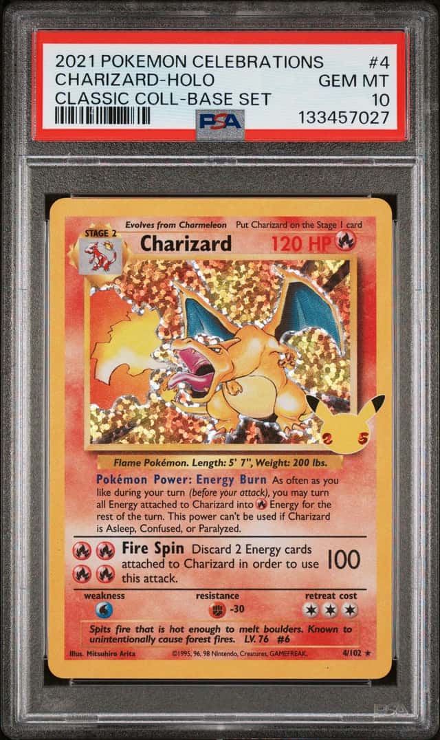 Pokemon Charizard Holo Celebrations Classic Coll. 4 PSA 10 Gem Mint