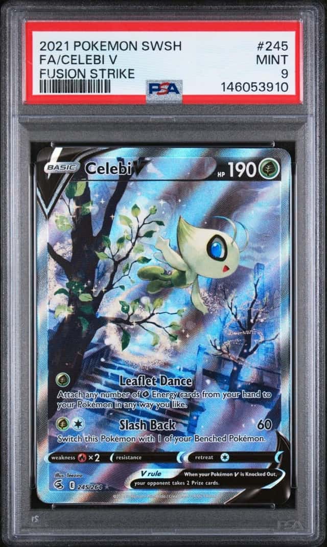 Pokemon Celebi V Fusion Strike Full Alt Art 245/264 PSA 9 Mint