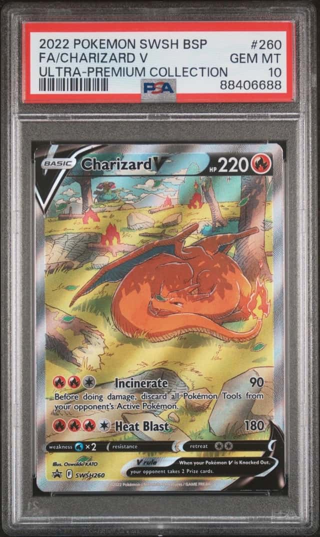 Pokemon Charizard V Swsh Black Star Promo 260 Ultra Premium Coll. PSA 10