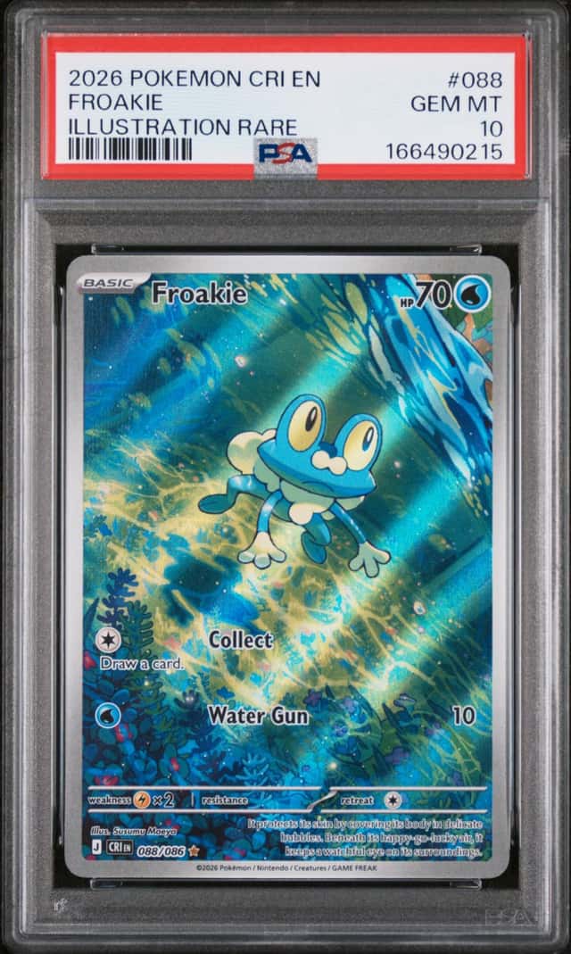 2026 Pokemon Chaos Rising Froakie Illustration Rare #088/086 PSA 10 GEM MINT