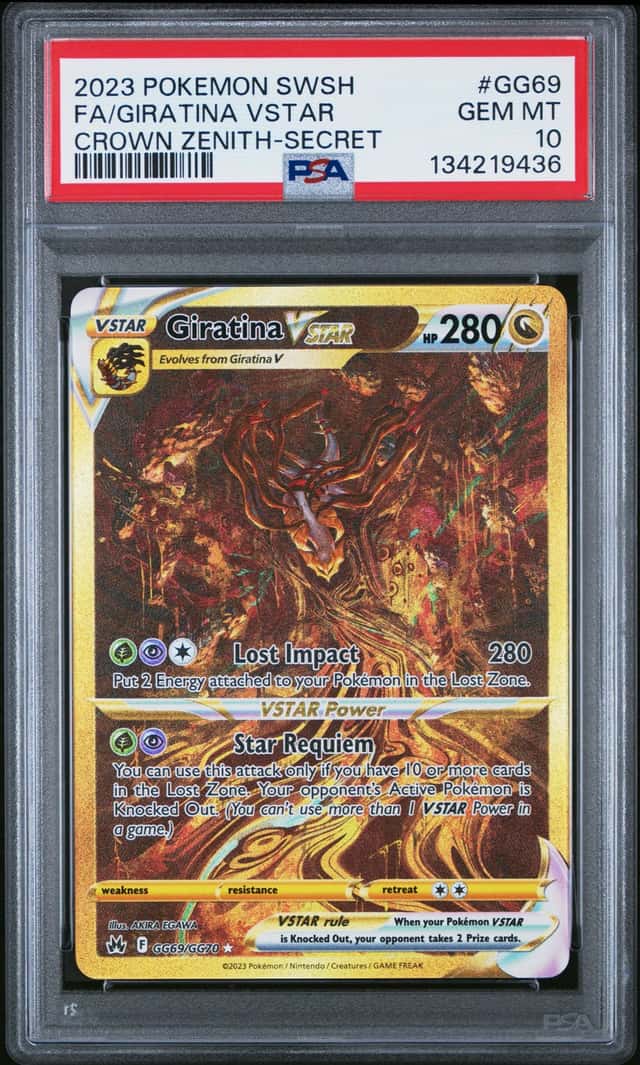 2023 Pokemon SWSH Crown Zenith Secret #GG69 FA Giratina VStar PSA 10 GEM MINT