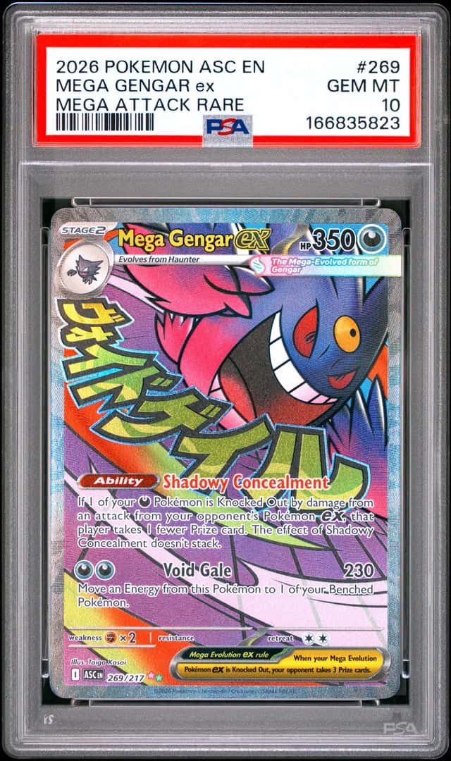 PSA 10 - Mega Gengar ex 269/217 MAR Attack Rare Pokemon Ascended Heroes ASC EN
