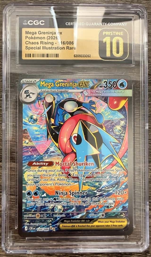 Mega Greninja ex SIR 116/086 Pokemon Chaos Rising CGC Pristine 10 Pop 47