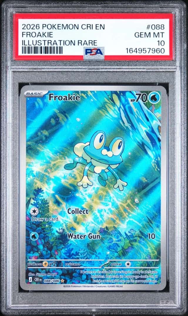 2026 POKEMON CRI EN-CHAOS RISING ILLUSTRATION RARE #088 FROAKIE PSA 10