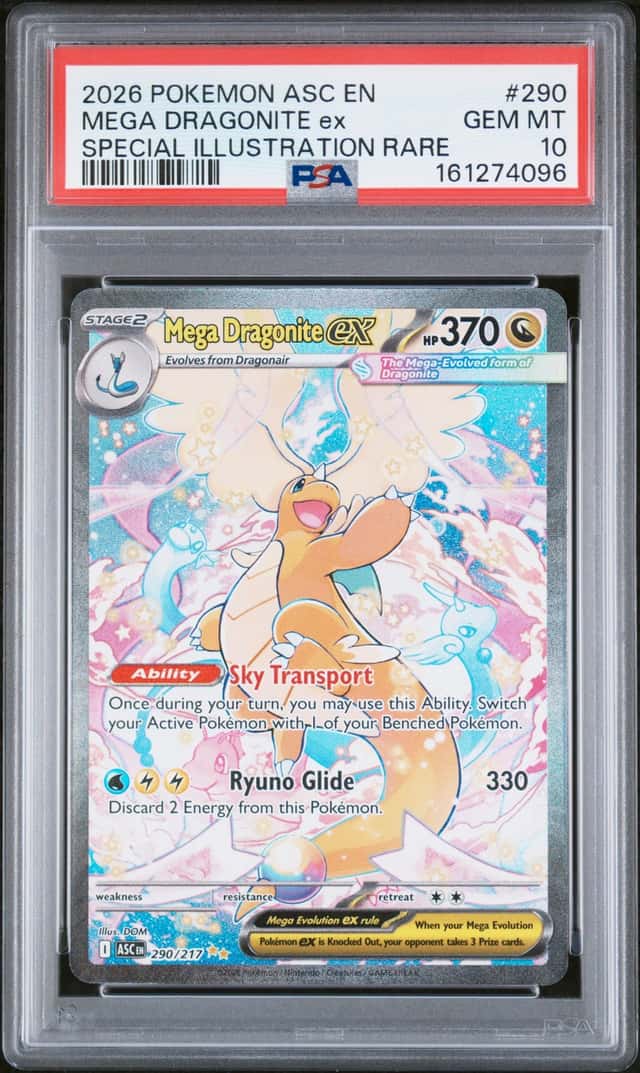 2026 Pokemon Mega Dragonite ex Special Illustration Rare #290/217 PSA 10