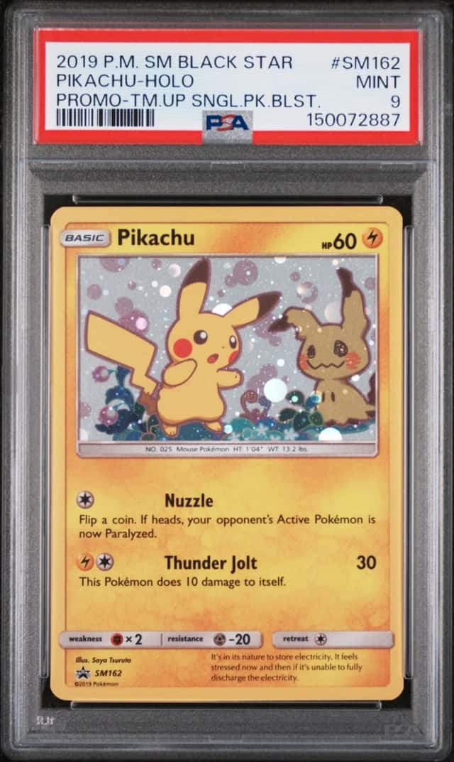 2019 POKEMON SM BLACK STAR PROMO TEAM UP SINGLE PACK BLISTERS PIKACHU-HOLO PSA 9