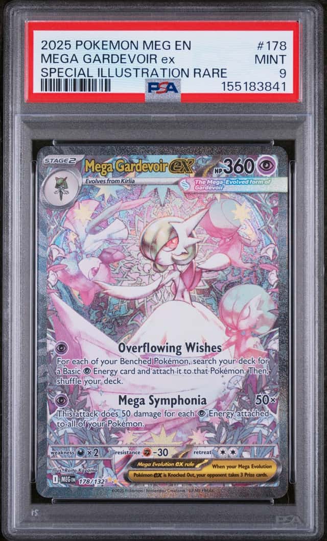 2025 Pokemon MEG EN Special Illustration Rare #178 Mega Gardevoir ex PSA 9