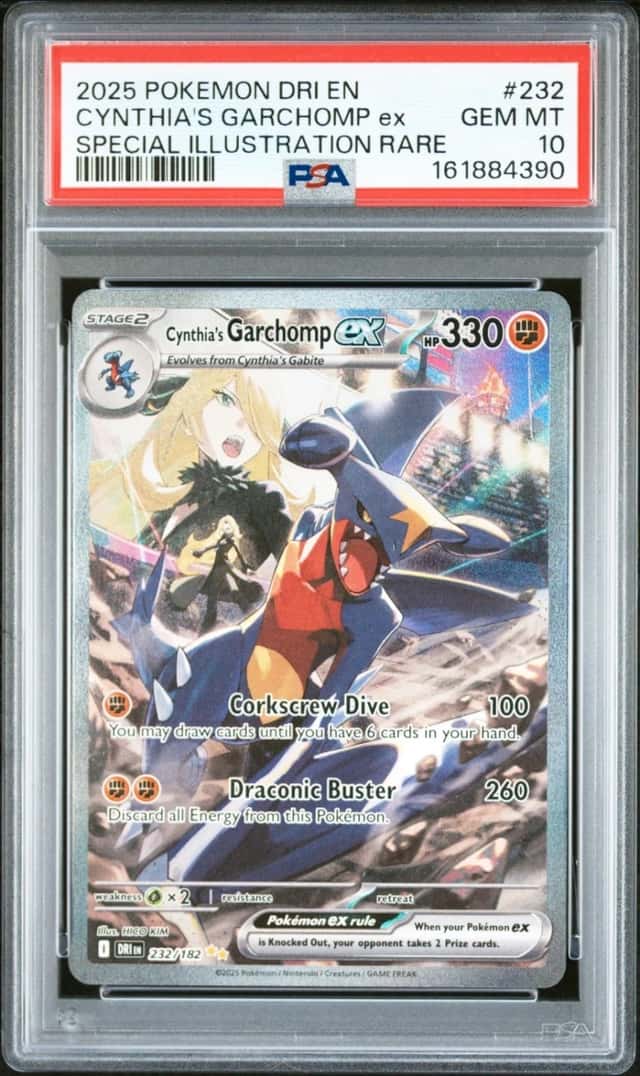 2025 POKEMON CYNTHIA'S GARCHOMP ex SPEC ILLUS RARE DESTINED RIVALS #232 PSA 10 