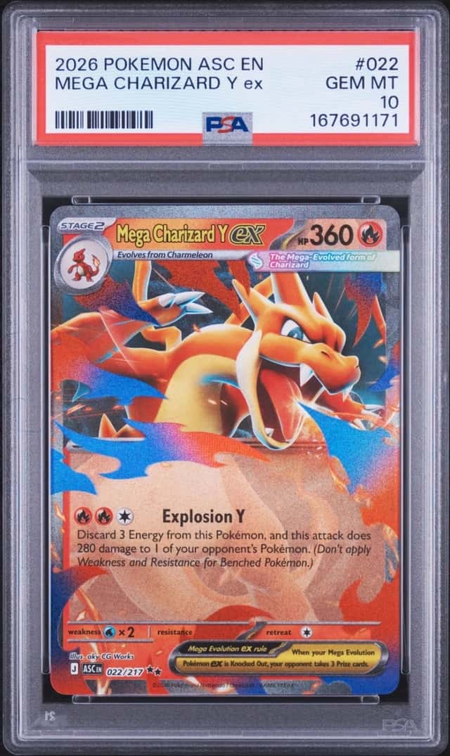2026 POKEMON ASC EN-ASCENDED HEROES #022 MEGA CHARIZARD Y EX PSA 10