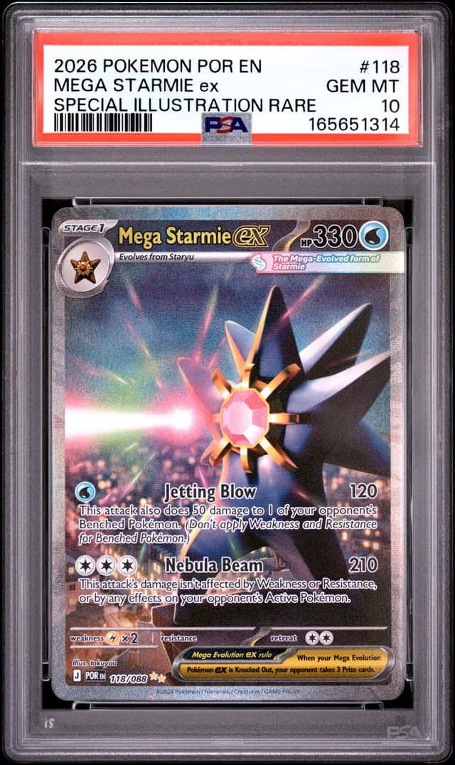 2026 POKEMON POR EN-SPECIAL ILLUSTRATION RARE #118 MEGA STARMIE EX PSA 10