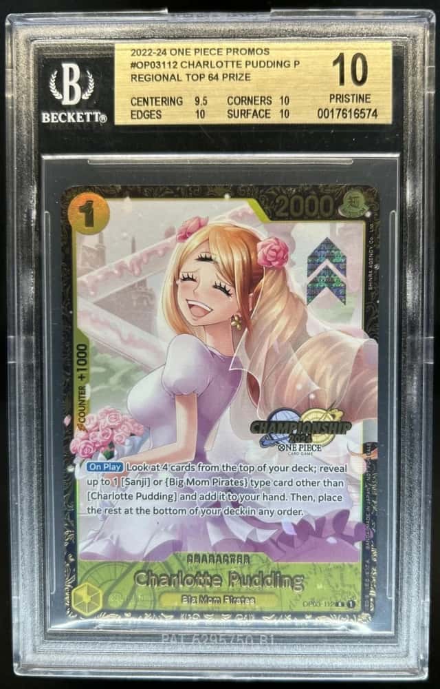 2023 One Piece Charlotte Pudding Regional Top 64 Prize #OP03-112 BGS 10