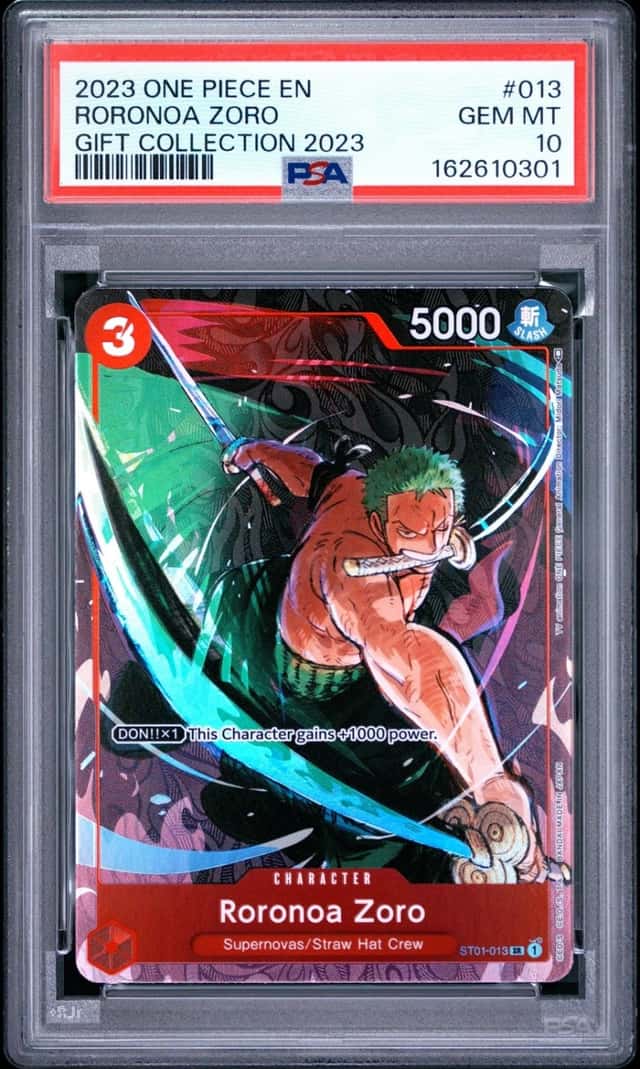 One Piece Roronoa Zoro Gift Coll. 2023 ST01-013 PSA 10 Gem Mint