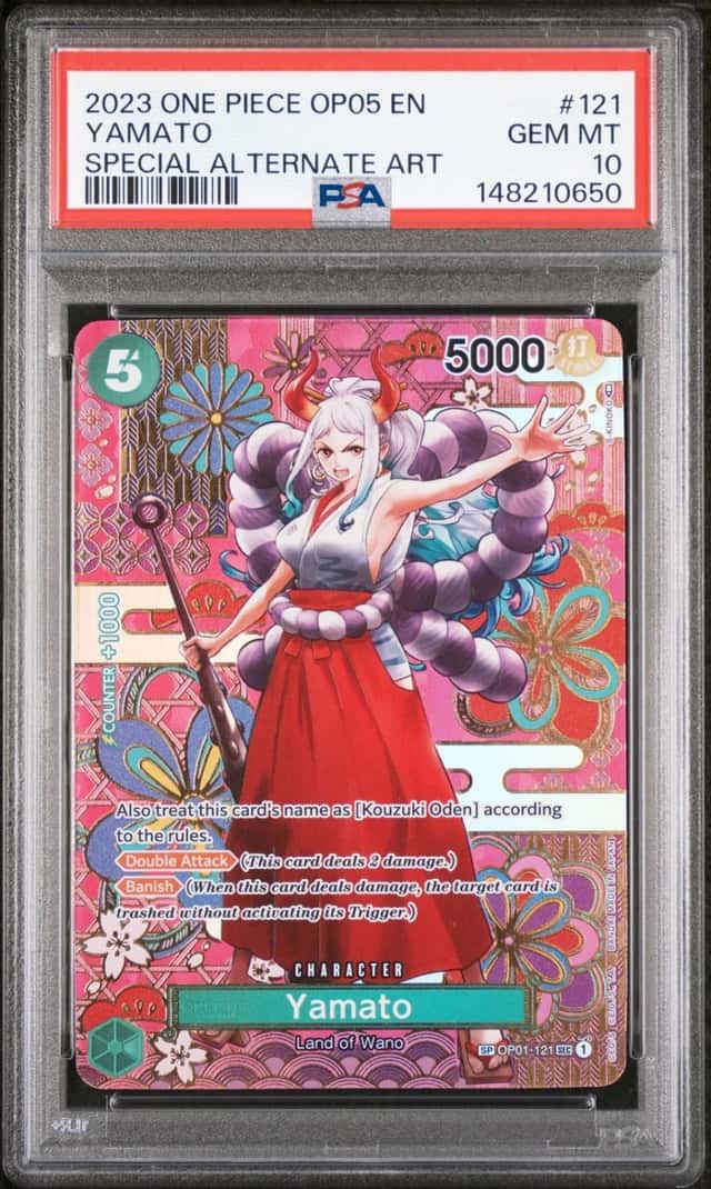 2023 ONE PIECE OP05-AWAKENING OF THE NEW ERA SPECIAL ALTERNATE ART YAMATO PSA 10