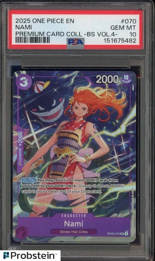 Auction #3 2025 One Piece EN Premium Collection Best Selection #070 Nami PSA 10