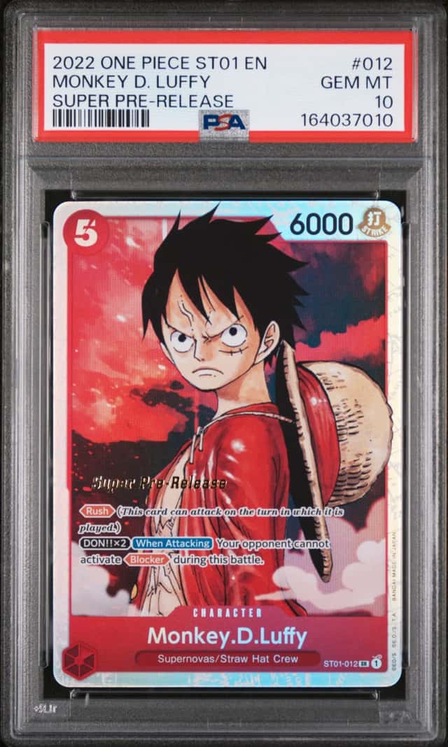 2022 One Piece ST01 Super Pre-Release Monkey D Luffy #ST01-012 PSA 10 GEM MINT