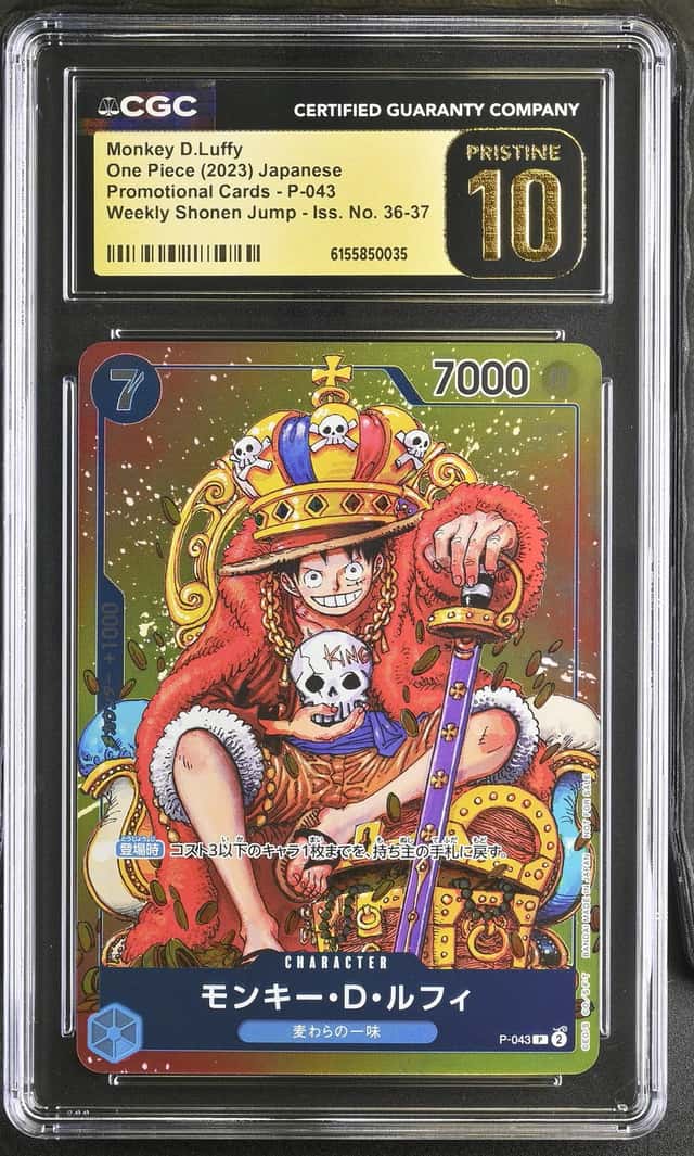 2023 ONE PIECE JP MONKEY D. LUFFY PROMO P-043 CGC 10 PRISTINE U PT