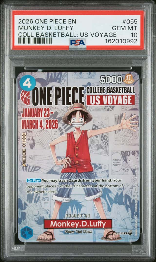 2026 One Piece EN Coll Basketball US Voyage #055 Monkey.D.Luffy PSA 10