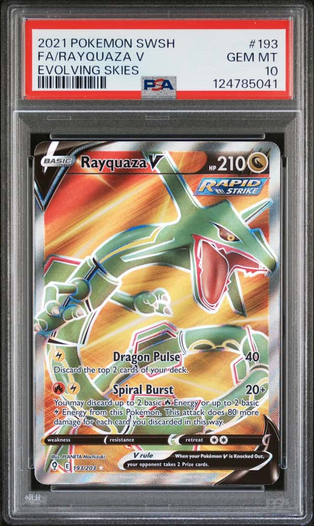 2021 Pokemon Sword and Shield Evolving Skies Full Art Rayquaza V #193