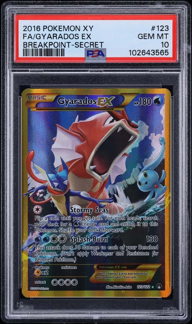 2016 Pokemon XY BREAKpoint Full Art Gyarados EX #123 PSA 10 GEM MINT