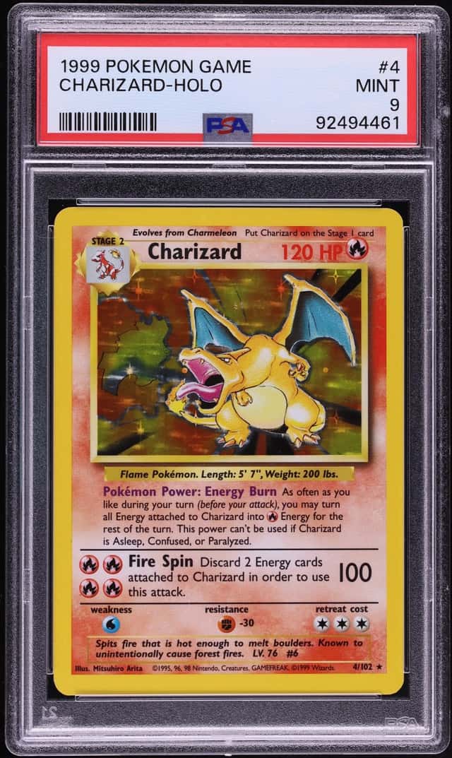 1999 Pokemon Base Set Holo Charizard #4 PSA 9 MINT