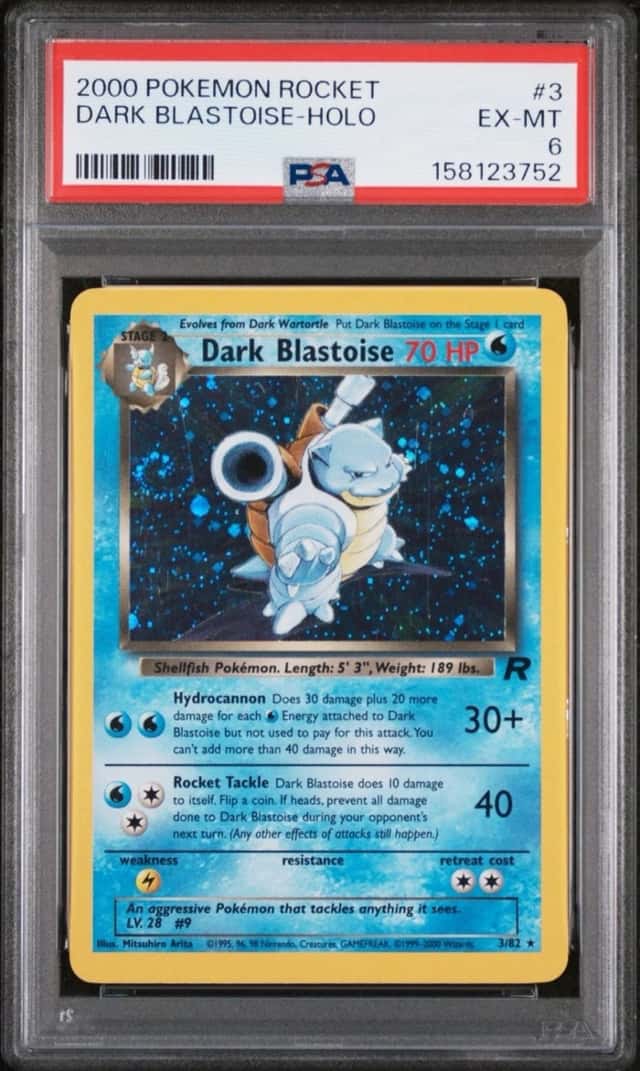 Dark Blastoise Team Rocket Holo Rare 3/82 English 2000 PSA 6