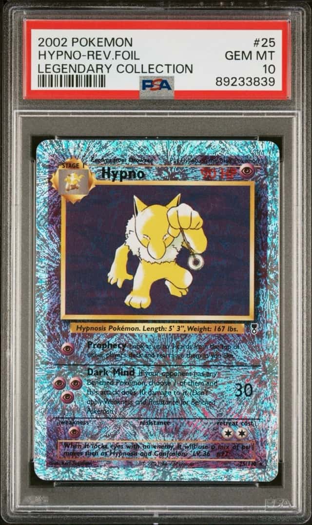 Pokémon Legendary Collection Hypno Reverse Holo 25/110 NEW CERT