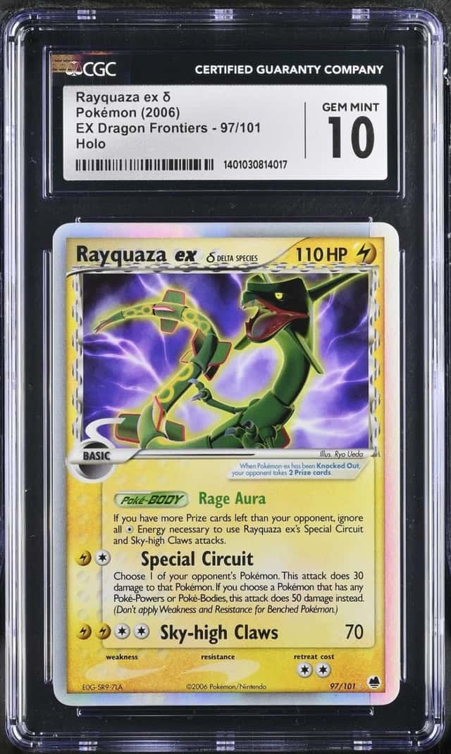 Pokemon Rayquaza ex EX Dragon Frontiers 97/101 Holo CGC 10 Gem Mint