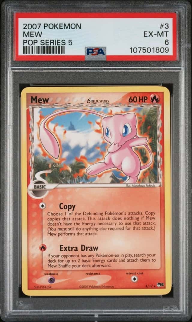 2007 POKEMON POP SERIES 5 #3 MEW PSA 6