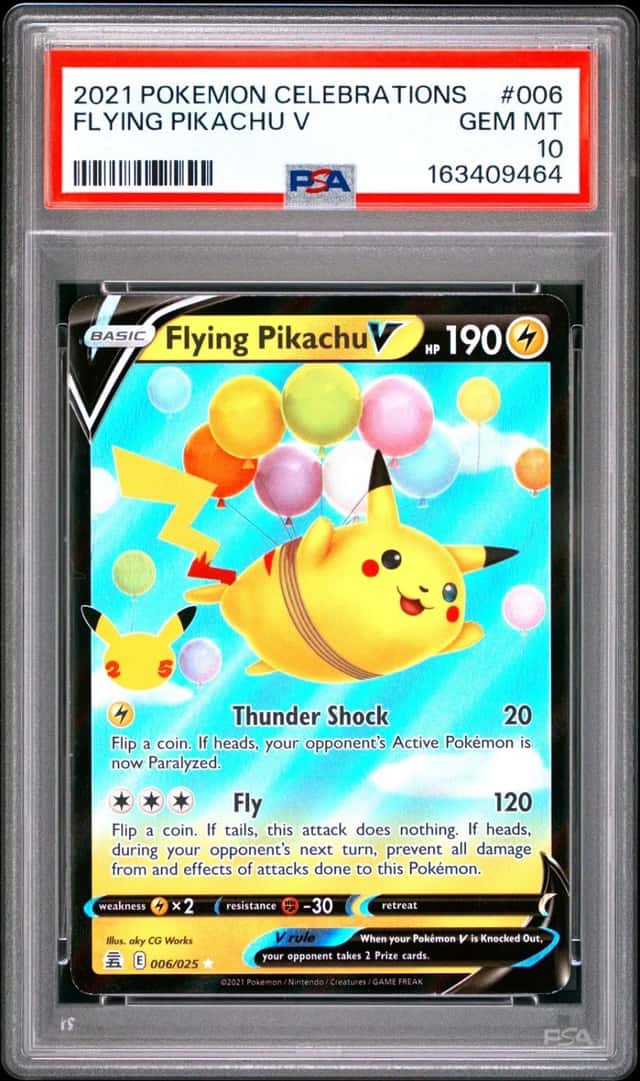 2021 POKEMON CELEBRATIONS #006 FLYING PIKACHU V PSA 10