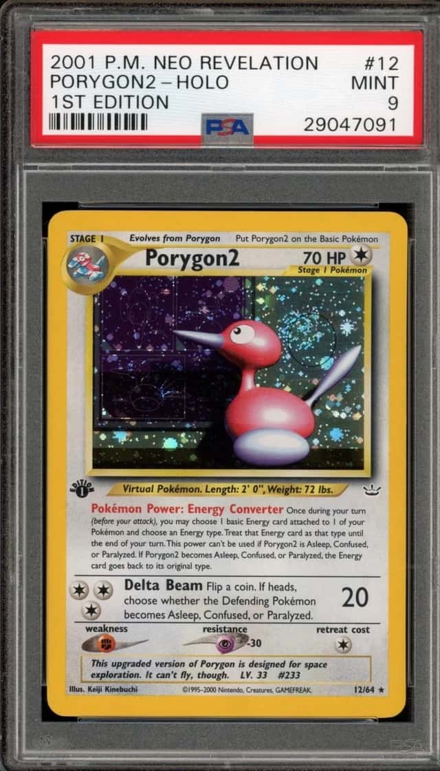 Pokemon Porygon2 Holo Neo Revelation 12/64 1st Edition PSA 9 Mint