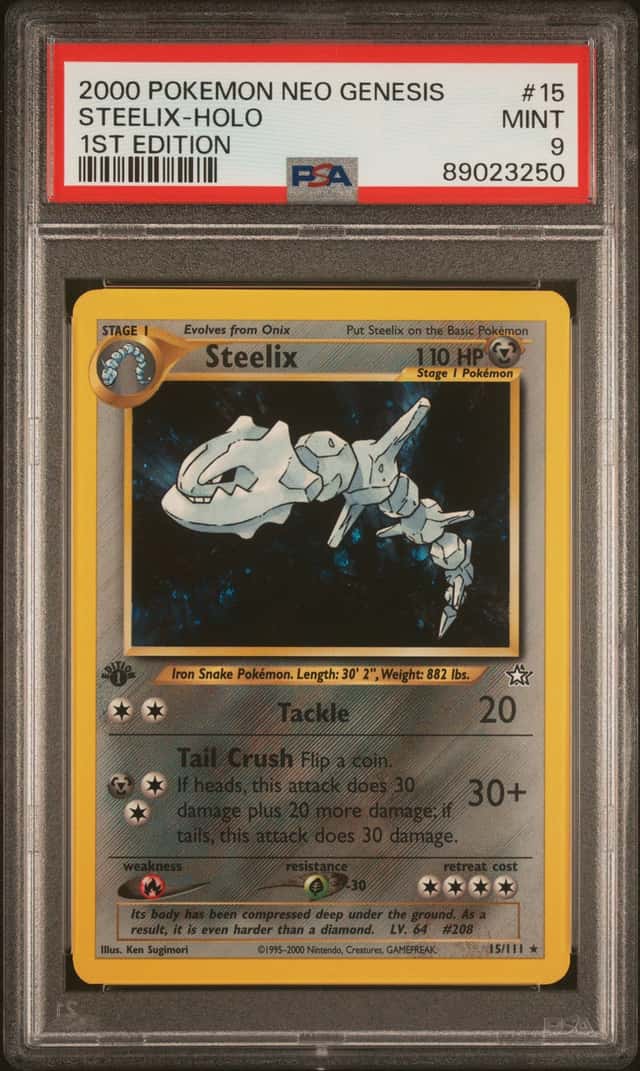 Pokemon Steelix Holo Neo Genesis 1st Edition 15/111 PSA 9 Mint