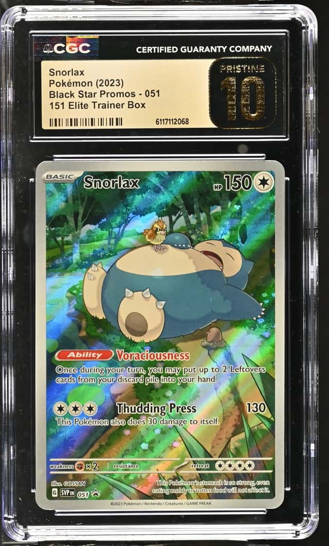 Pokemon Snorlax Black Star Promos 051 151 ETB CGC 10 Pristine