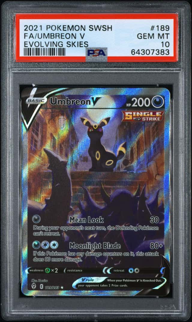 Pokemon Umbreon V Evolving Skies Full Alt Art 189/203 PSA 10 Gem Mint