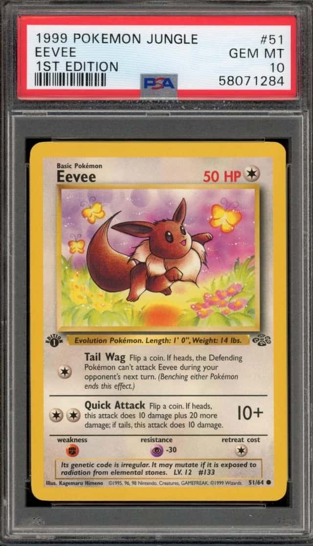 Pokemon Eevee Jungle 51/64 1st Edition PSA 10 Gem Mint