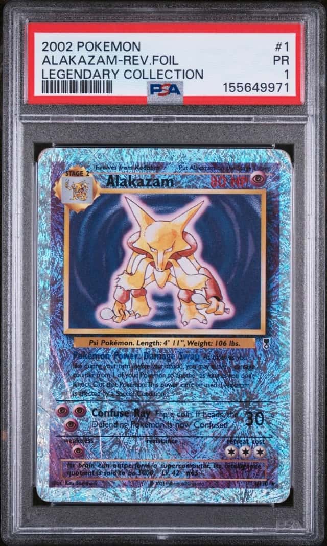 Pokemon Alakazam Reverse Holo Legendary Coll. 1 PSA 1