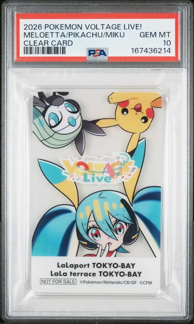2026 POKEMON FEAT. HATSUNE MIKU HATSUNE MIKU/MELOETTA/PIKACHU PSA 10