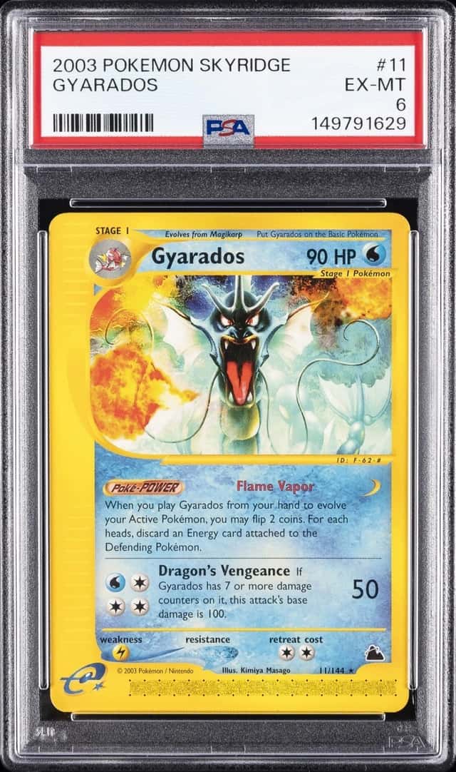 2003 POKEMON SKYRIDGE #11 GYARADOS PSA 6