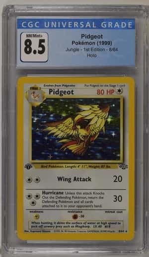 Pidgeot 1999 Pokemon Jungle 1st Edition CGC nm/mint+ 8.5 #8/64